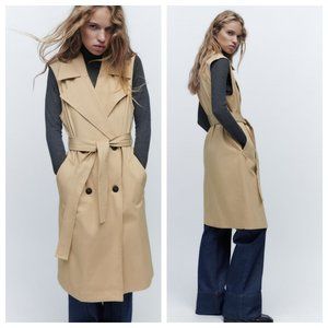 ZARA Sleeveless Double-breasted Trench Coat